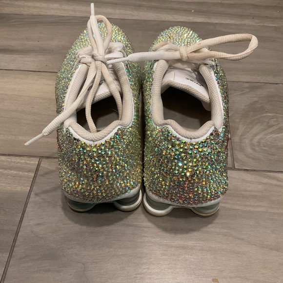 Nike SHOX Swarovski Crystal Rhinestone Diamond-Like Sneakers Shoes Gift Y2K sz 9 - Picture 7 of 9